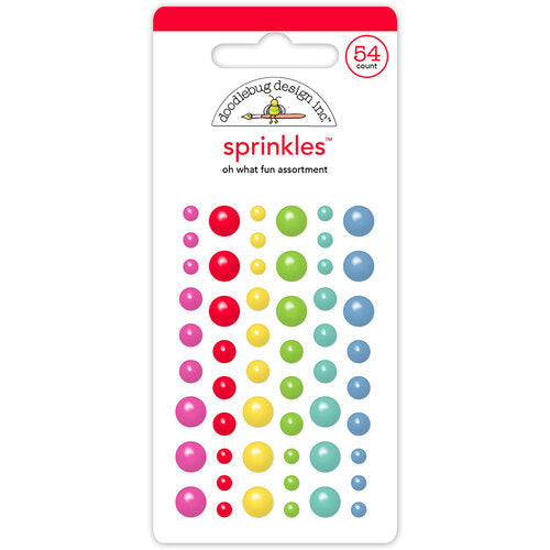 Doodlebug Oh What Fun Sprinkles Epoxy Dot Assprtment