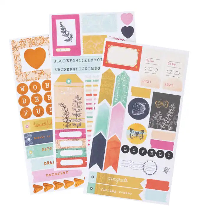 Beautiful Things Sticker Book 8 Sheets with Copper Foil - Bo Bunny