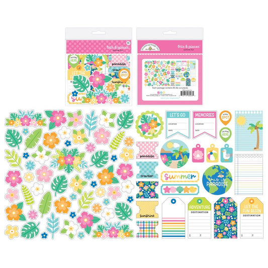 Summer Fun Doodlebug Bits & Pieces Ephemera Die-Cuts
