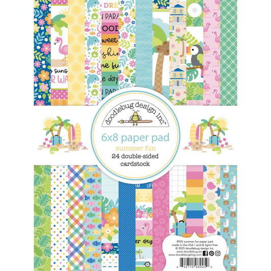 Doodlebug Summer Fun 6x8 Paper Pad Patterned