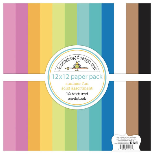 Doodlebug Textured Double-Sided Cardstock 12"X12"
