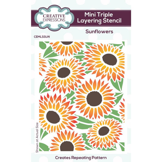 Sunflowers Mini Layering Stencil Mask - Creative Expressions