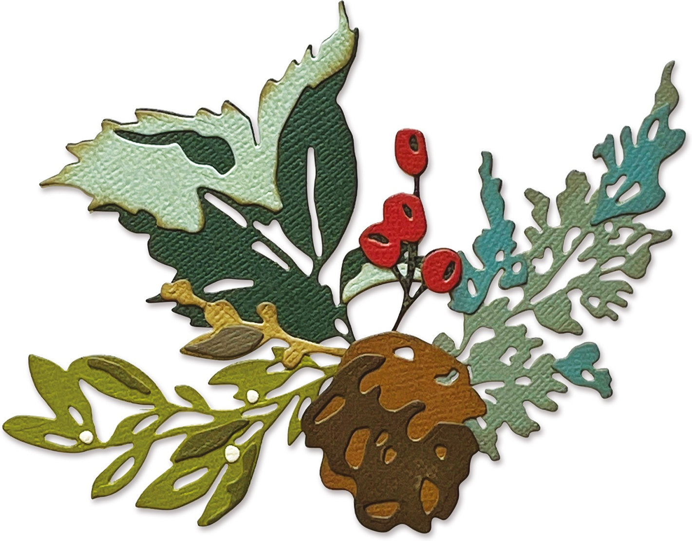 Tim Holtz Holiday Brushstroke #2 Thinlits Dies Set - Sizzix