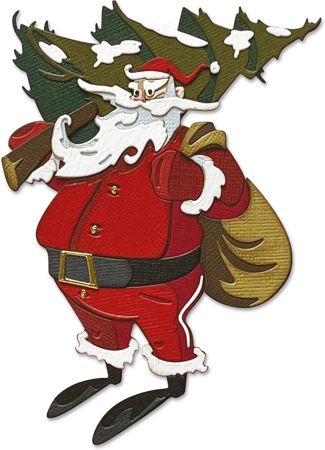 Tim Holtz Woodland Santa Colorize Christmas Thinlits Dies Set - Sizzix