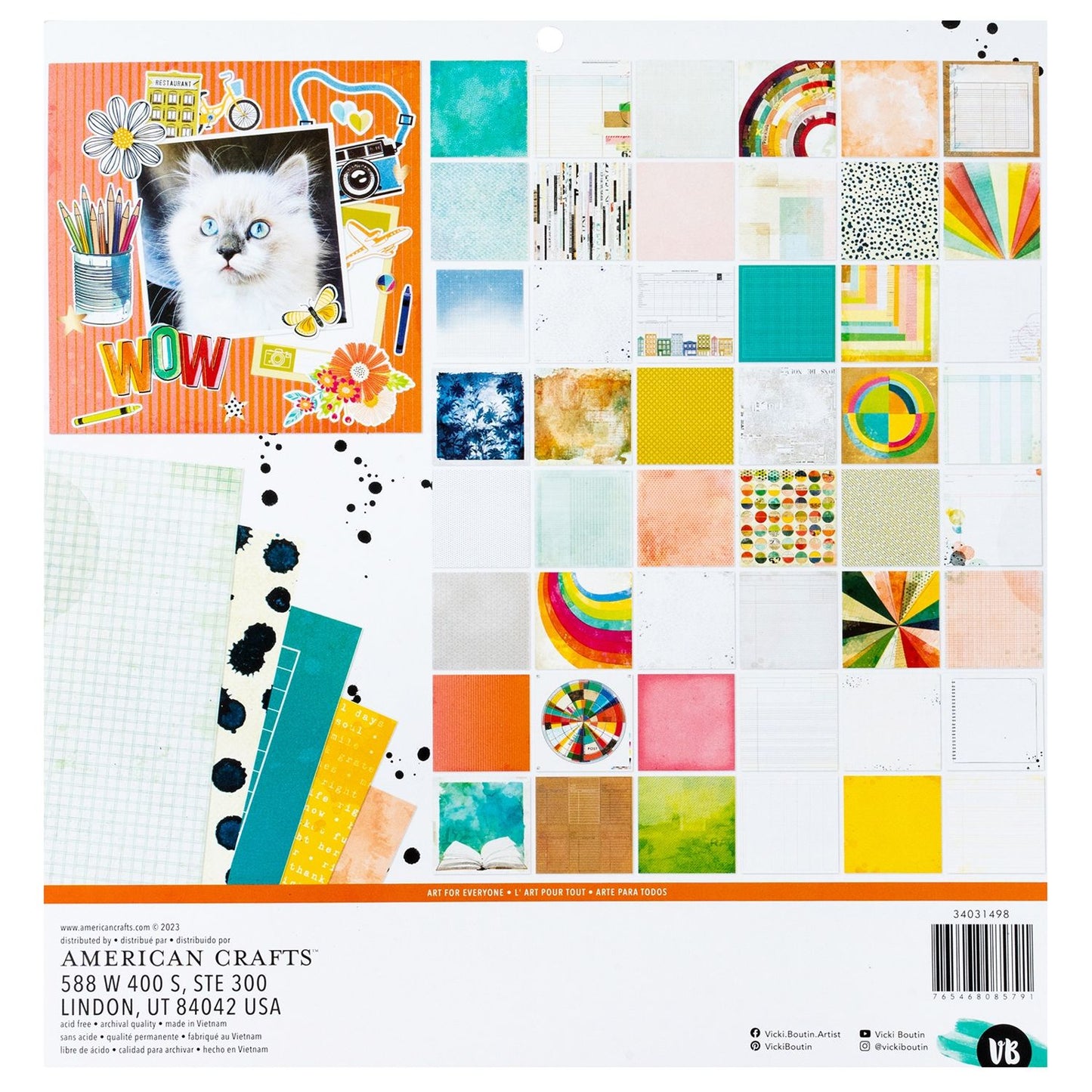 Vicki Boutin Mixed Media Double Sided Paper Pad 12x12 - 48/Pkg