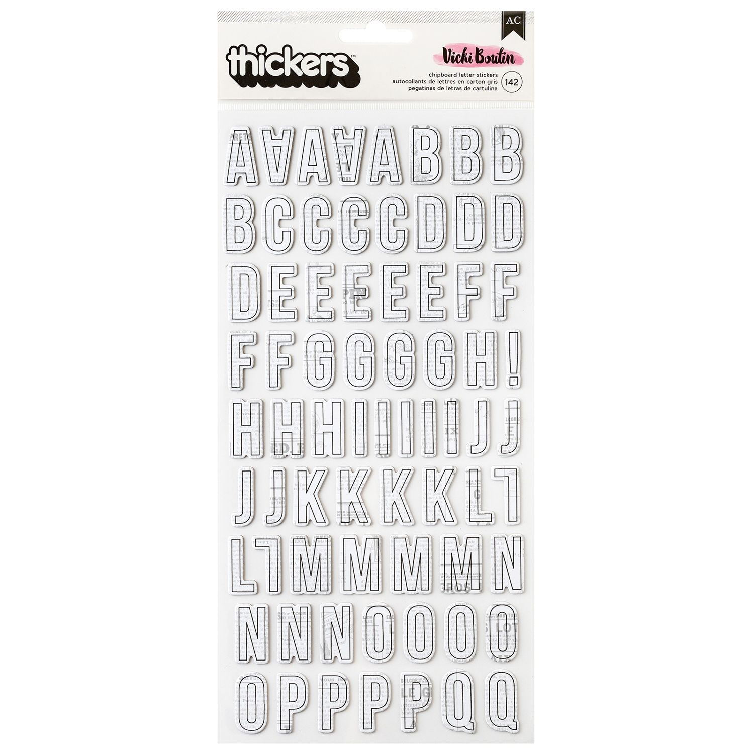 Vicki Boutin Alphabet Thickers Stickers