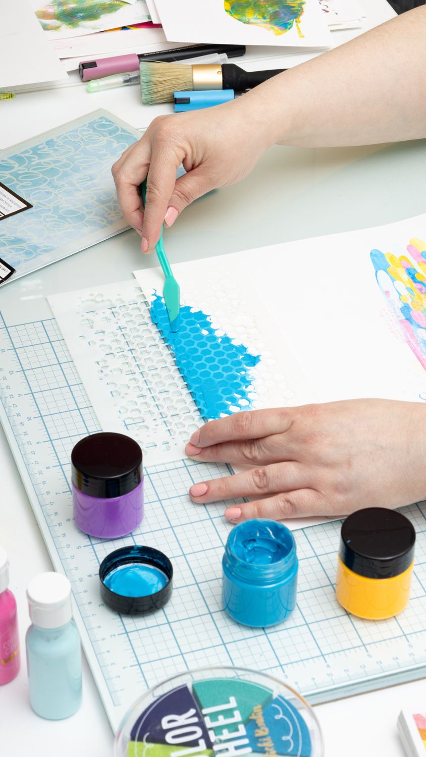 Mixed Media Stencil Set 3 Pack 5x7 - Vicki Boutin