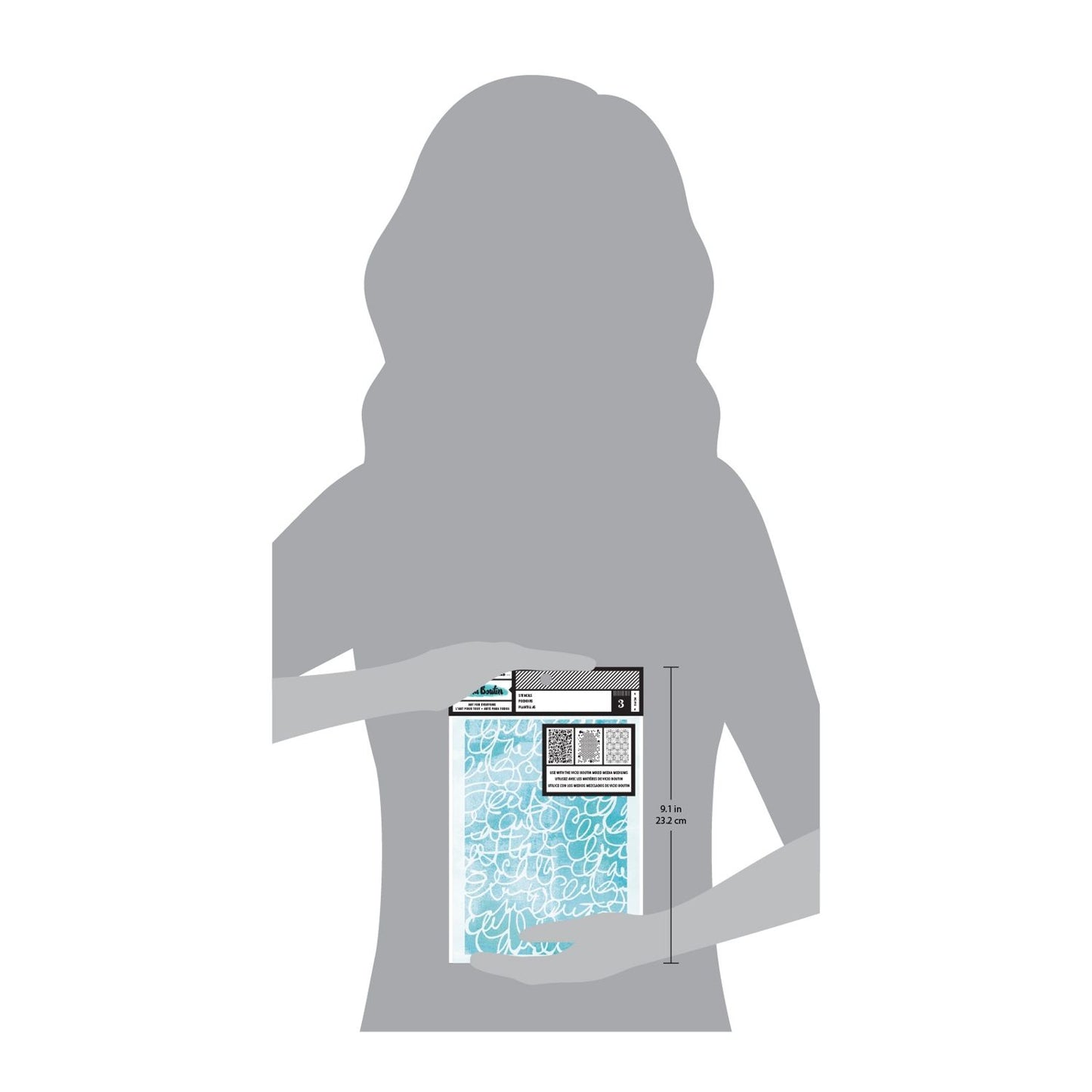 Mixed Media Stencil Set 3 Pack 5x7 - Vicki Boutin