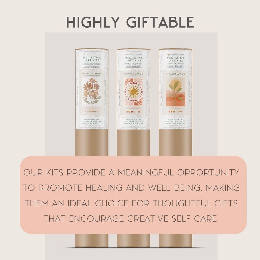 Abstract Zen Peaks Meditative Art Paint By Number Kit+ Easel- by Breate People