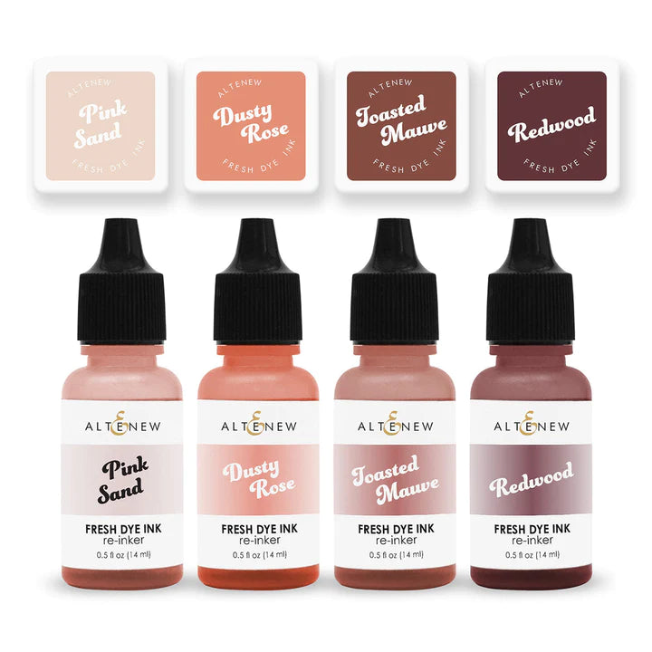 Altenew - Woodland Escape Fresh Dye Ink 4 Mini Cubes and Reinker Bundle