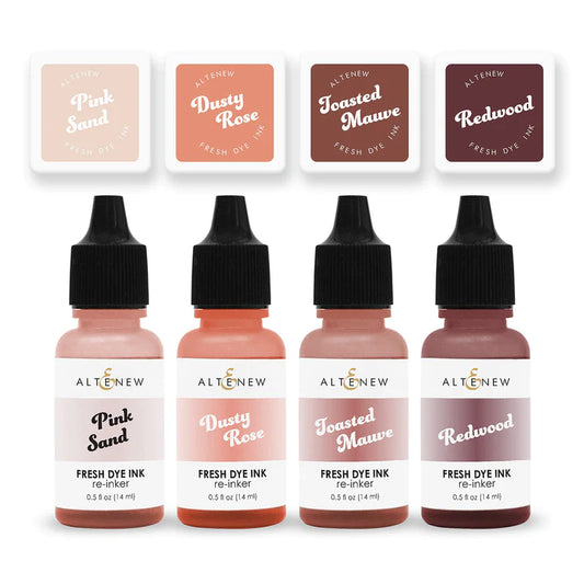 Altenew - Woodland Escape Fresh Dye Ink 4 Mini Cubes and Reinker Bundle