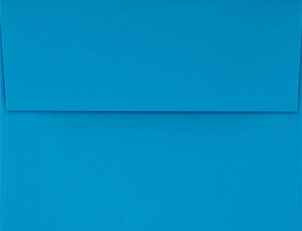 JAM A2 Envelopes, Pool Blue, Peel & Press, 12/PK