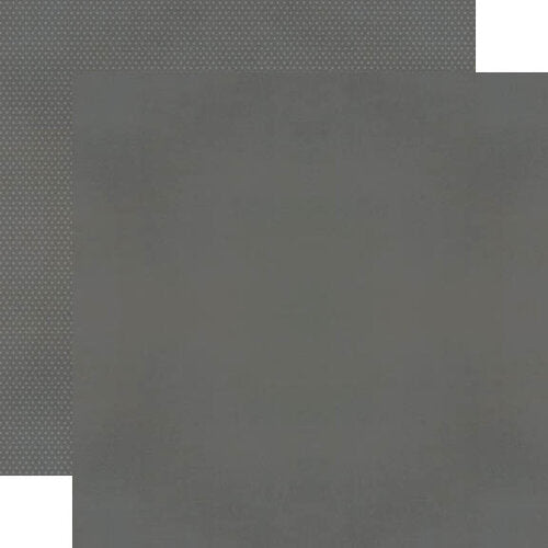Charcoal - Simple Stories Textured Cardstock Dot and Plain 12x12 Color Vibe Paper