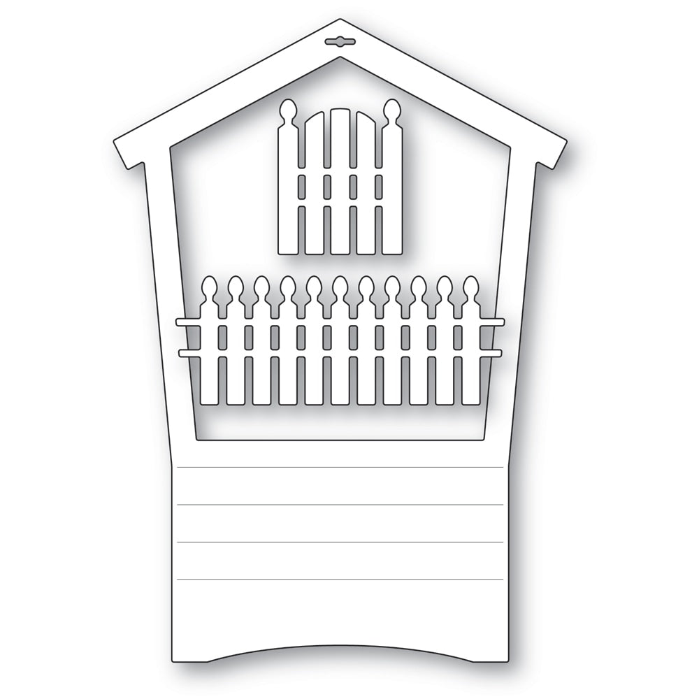 Memory Box House Frame with Fences Craft Die Style 94601