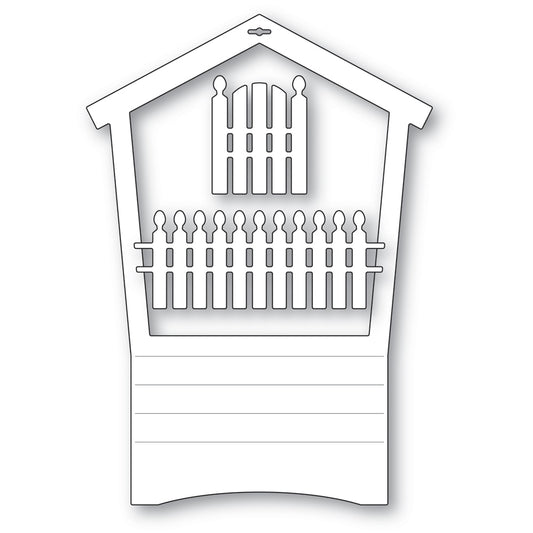 Memory Box House Frame with Fences Craft Die Style 94601