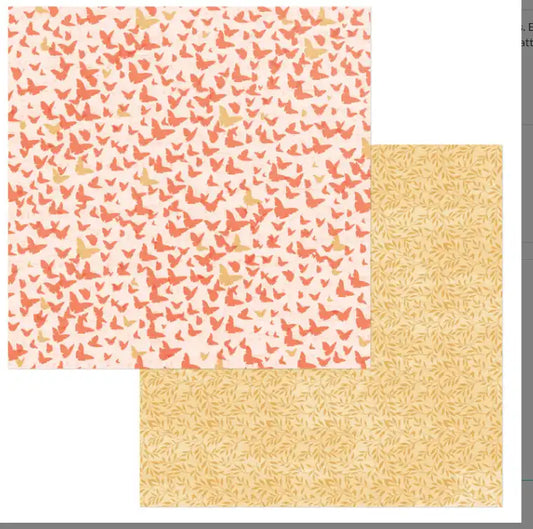 Kaleidoscope Butterflies Beautiful Things Double Sided 12x12 Scrapbook Paper - Bo Bunny