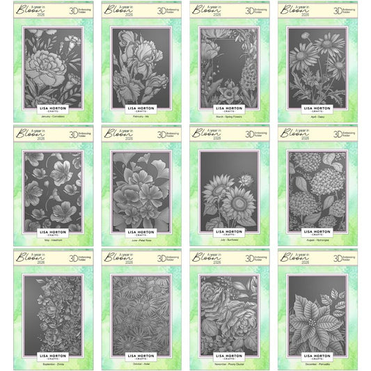 Lisa Horton Limited Edition Embossing Folders set of 12 for 2026