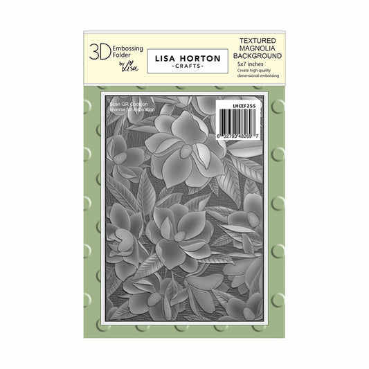 3D Embossing Folders Textured Magnolia Background - Lisa Horton Crafts