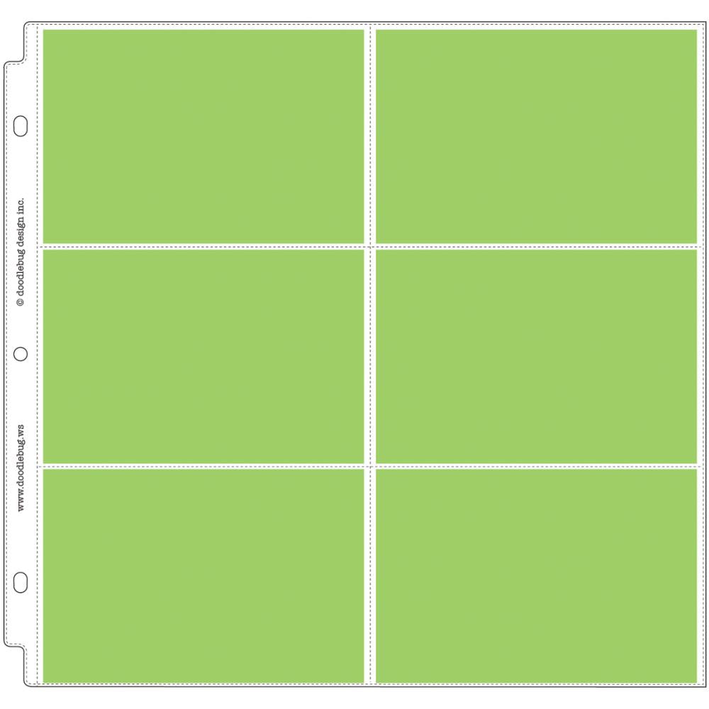 Doodlebug Page Protectors 12"X12" 12/Pkg 6-6x4