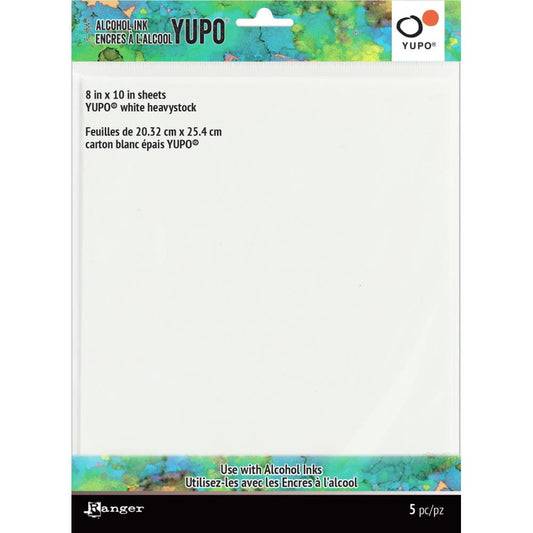 Tim Holtz Alcohol Ink White Yupo Paper 8x10 144lb - Ranger