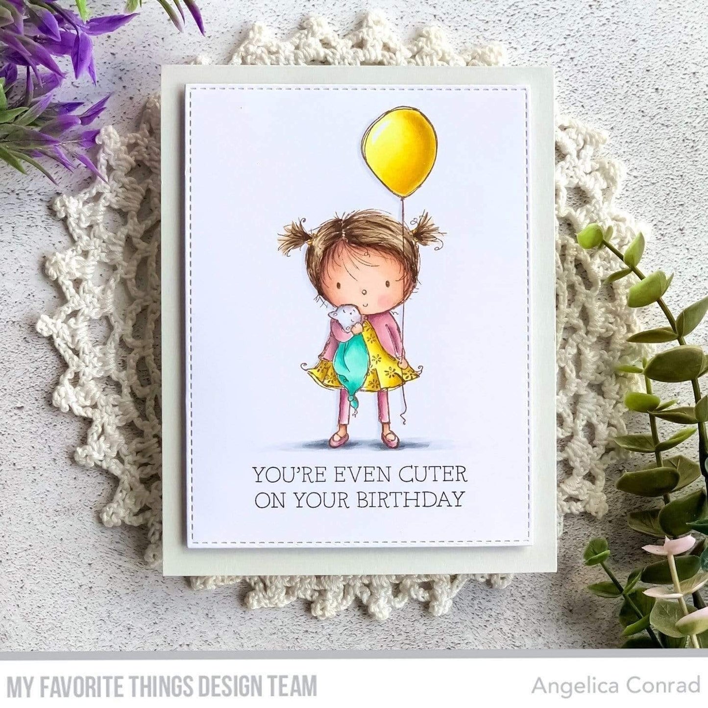 Birthday Cutie Stamps and Coordinating Die-namics Die Set - My Favorite Things