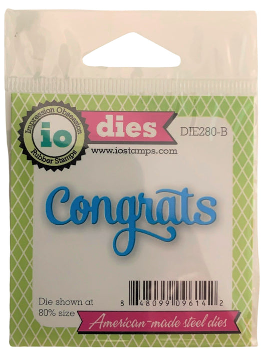 Congrats Craft Word Die Sentiment by Impression Obsession