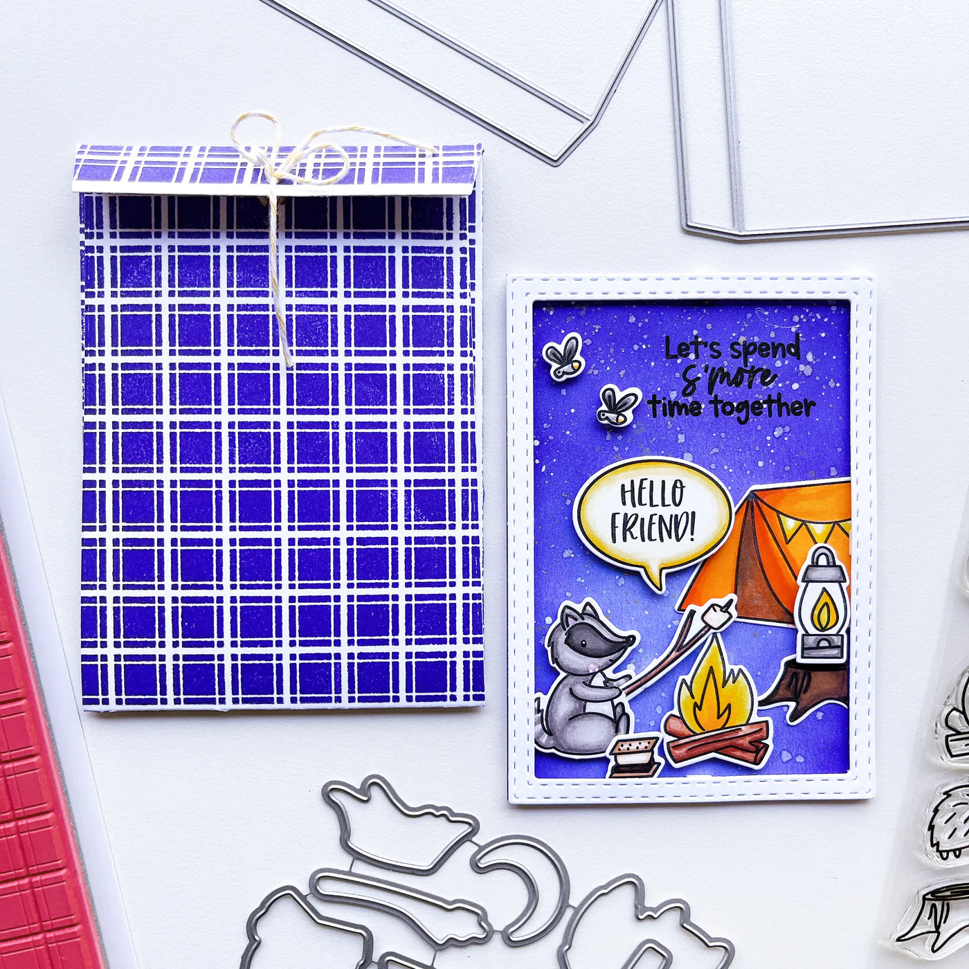 Cozy Plaid Background Stamp Catherine Pooler Designs