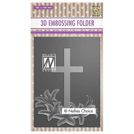 Cross 2 with Lillies 3D Embossing Folder - Nellies Choice