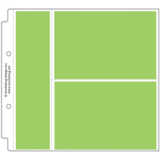 Doodlebug Page Protectors 8"X8" 12/Pkg 1-2x8 and 2-6x4