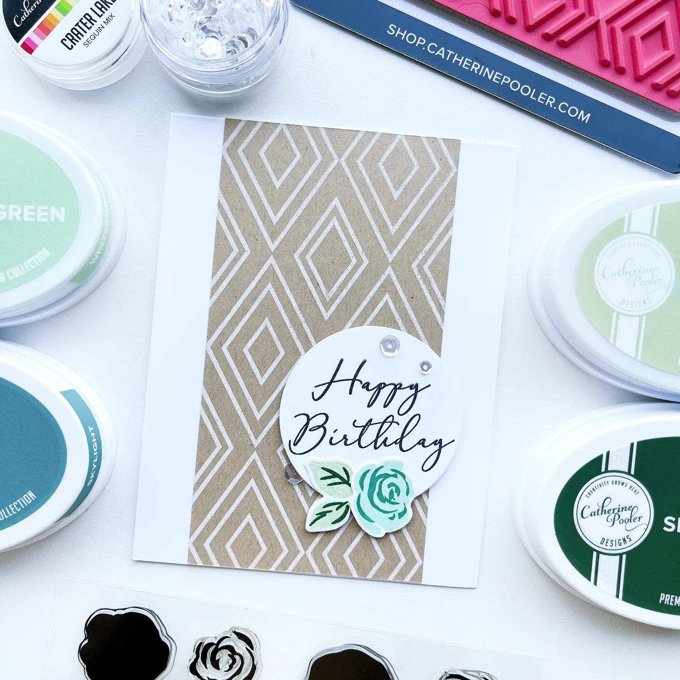 Diamonds Are Forever Background Stamp by Catherine Pooler Designs