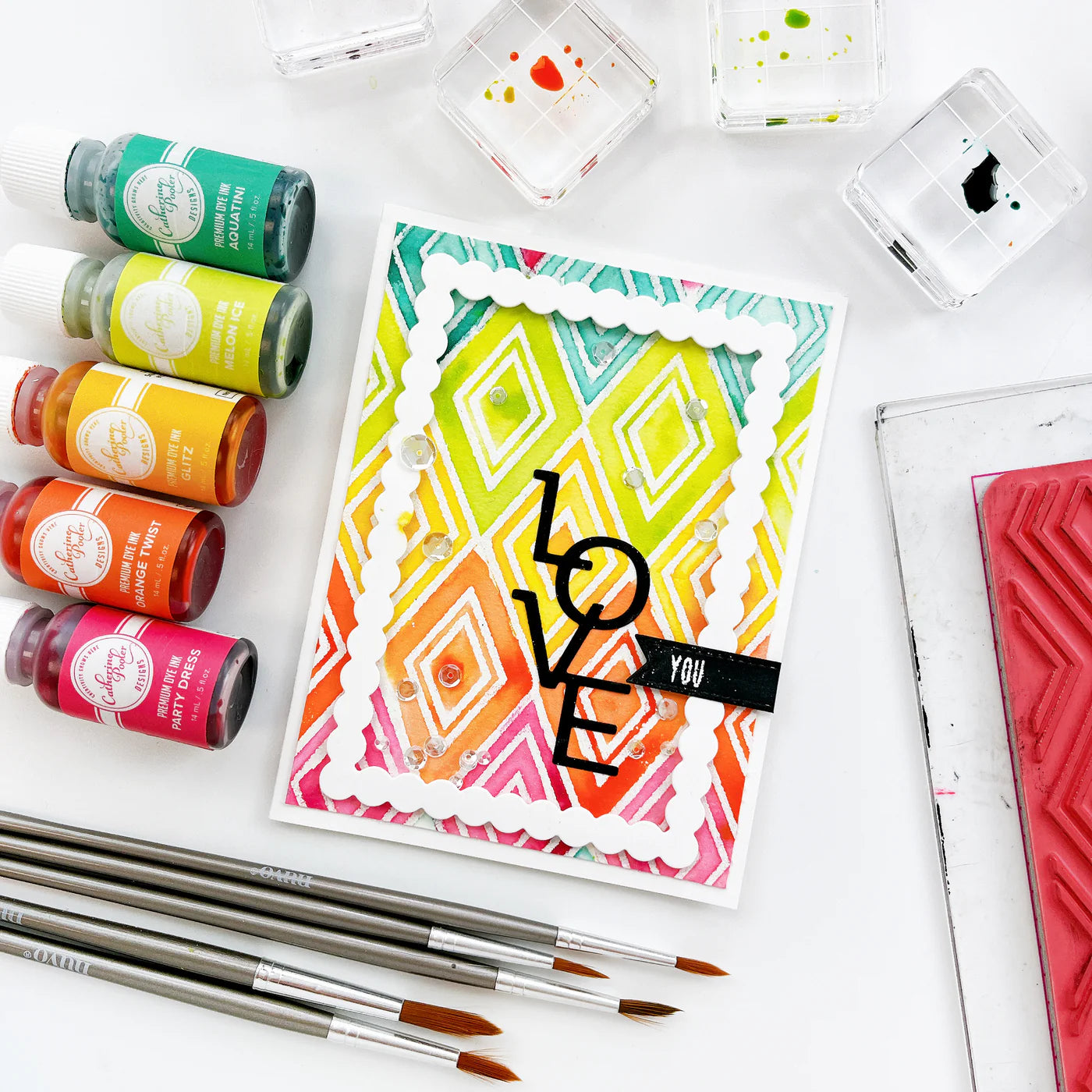 Diamonds Are Forever Background Stamp by Catherine Pooler Designs
