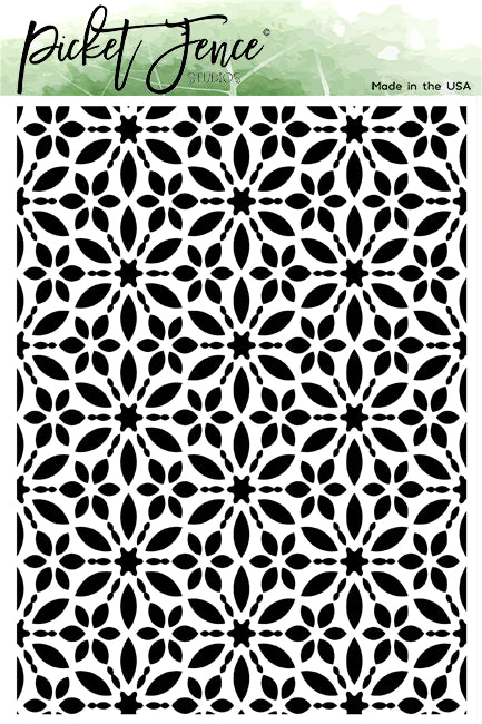 Flowerburst 6x8 Stencil Mask by Picket Fence Studios