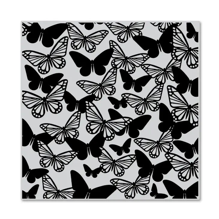 Fluttering Butterflies Bold Prints Background Stamp Hero Arts