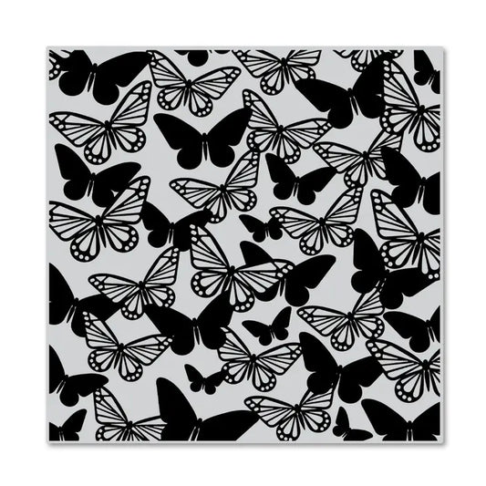 Fluttering Butterflies Bold Prints Background Stamp Hero Arts