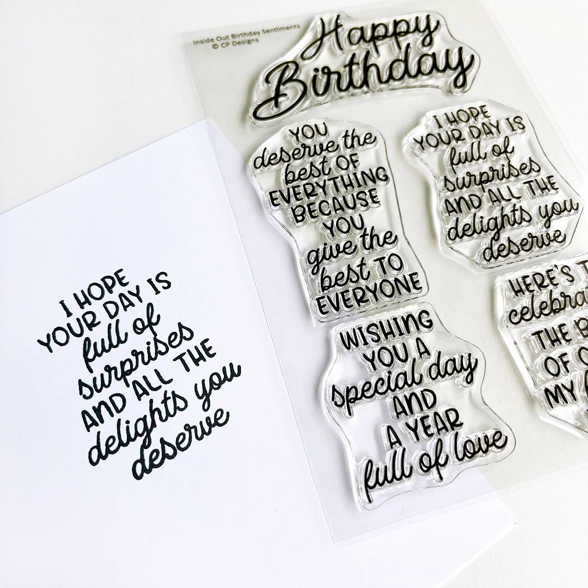 Inside Out Birthday Sentiments Stamp Set Catherine Pooler Designs