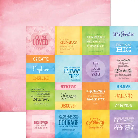 Colorways Inspiration Tags 12x12 Scrapbook Paper Double Sided by Paper House Productions