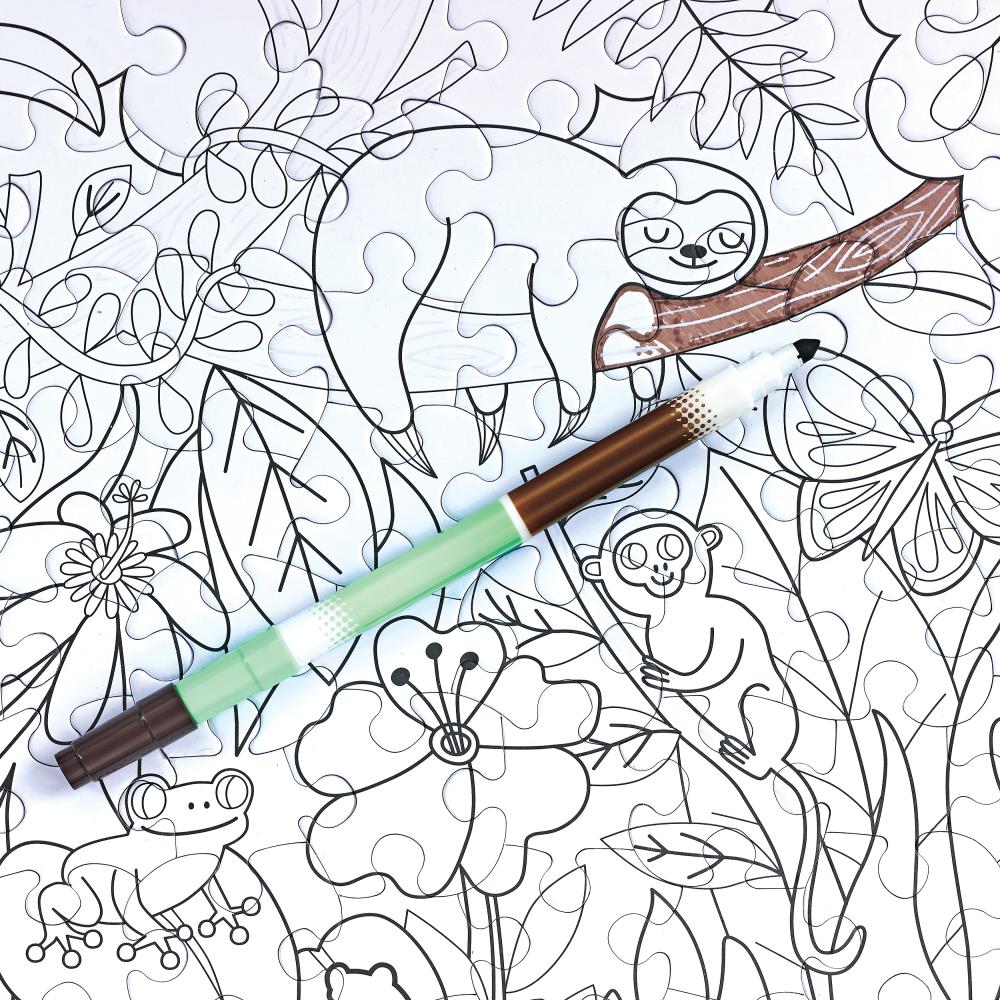 Jungle Color by Numbers Puzzle for Kids Faber-Castell