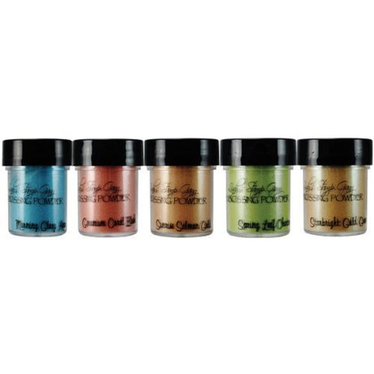 Mermaid Seashells Lindy's Stamp Gang Shimmering Embossing Powder Set