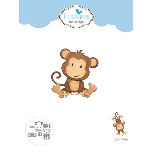 Elizabeth Craft Designs Metal Die Monkey 1618
