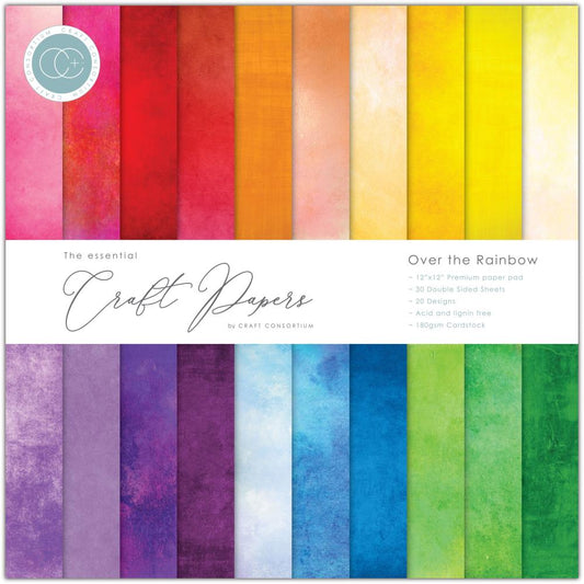 Over the Rainbow Double Sided 12x12 Premium Scrapbook Paper Pad Craft Consortium