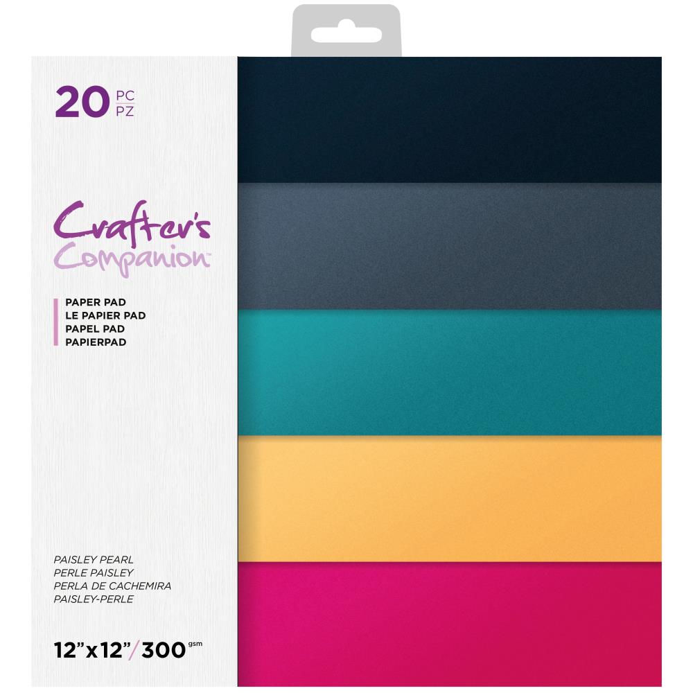 Paisly Pearl Pearlescent 12x12 Scrapbook Paper Pad Crafters Companion
