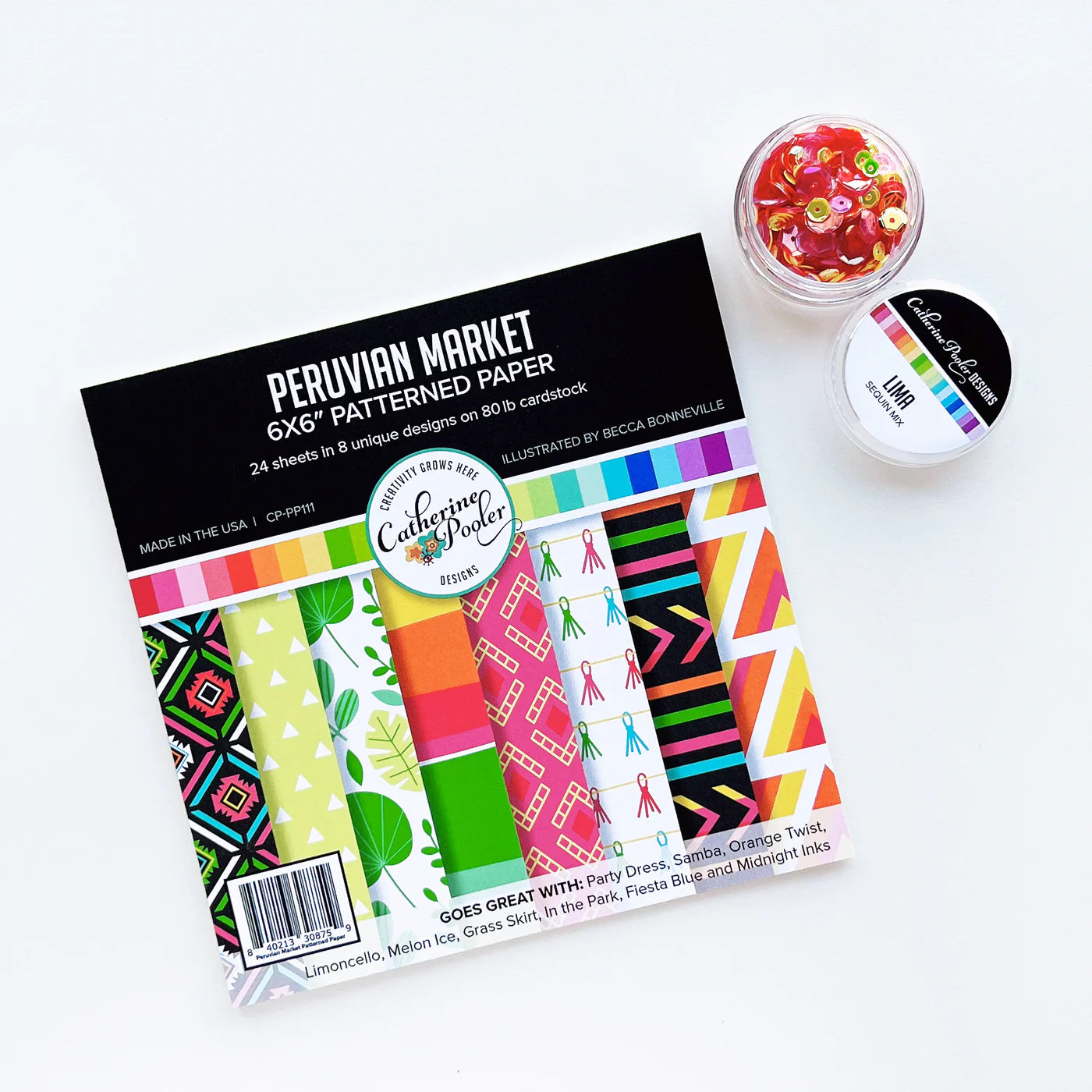 Peruvian Market 6x6 Pattern Paper Pad - Catherine Pooler