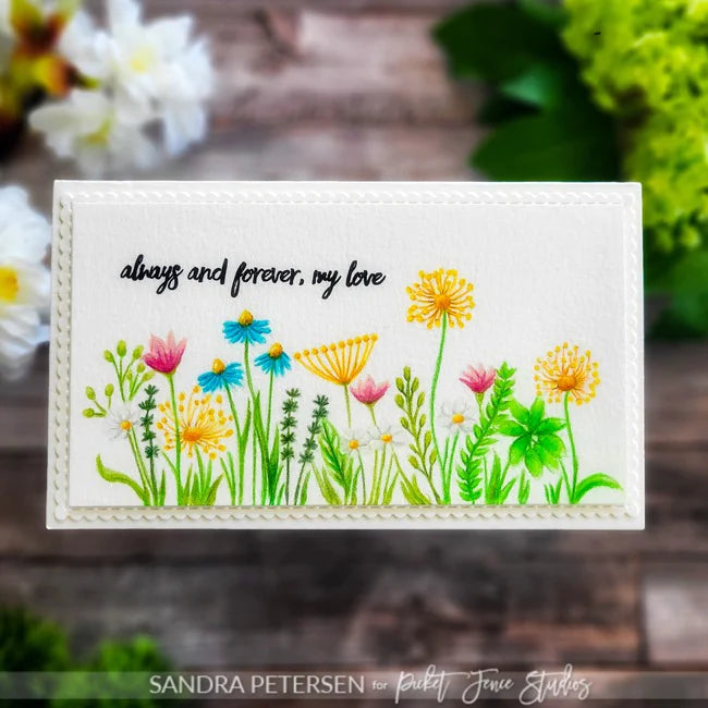 Plant Happy Thoughts Clear Stamps by Picket Fence Studios