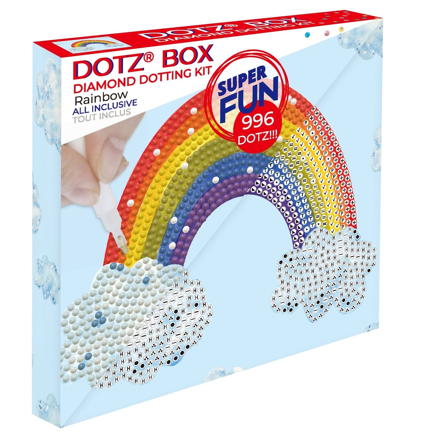 Diamond Dotz Diamond Art Box Kit 6X6-Rainbow Smile