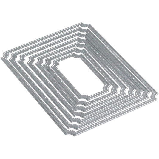 Stitched Indented Rectangle Metal Die Set - Elizabeth Craft Designs