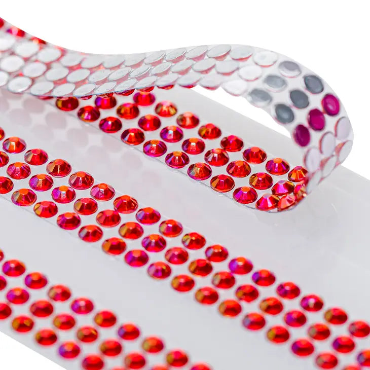 Rhinestone Band Embellishment Band Stickers Red