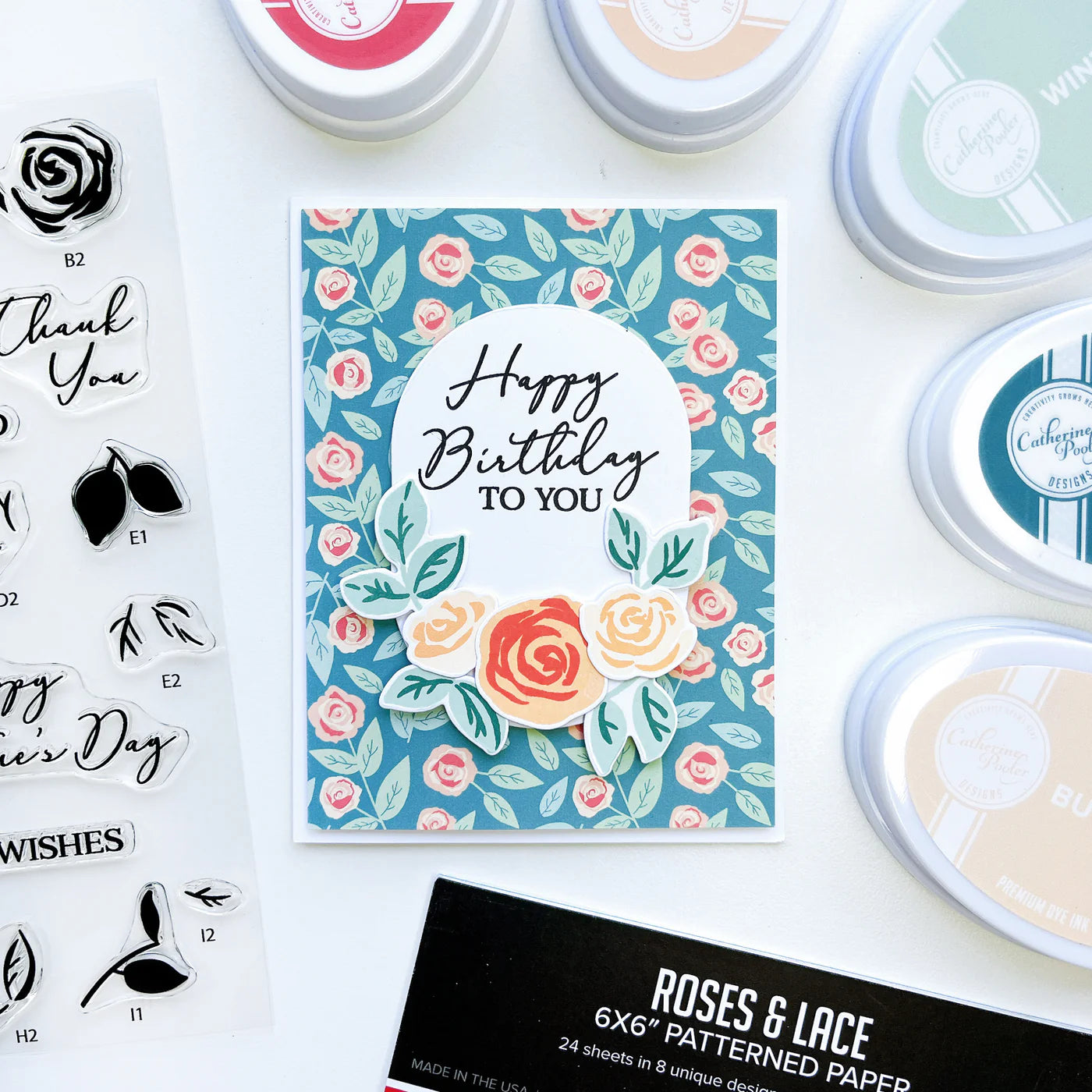 Roses and Lace 6x6 Pattern Paper Pad - Catherine Pooler Designs