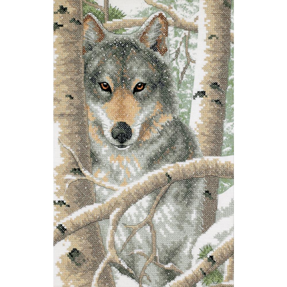 Wintry Wolf Cross Stitch Kit - Dimesnsions